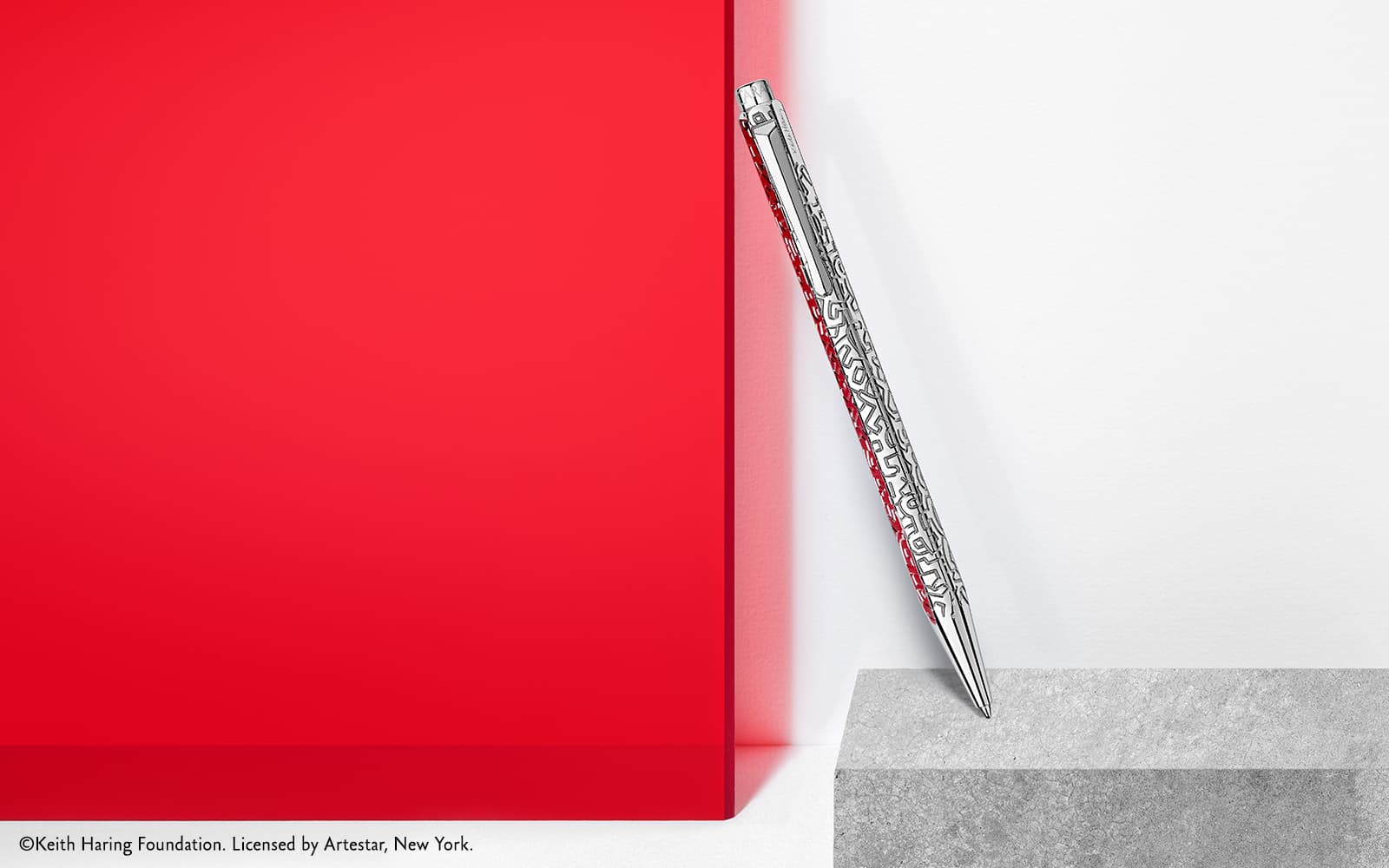 writing of the alphabet with the chromatics divine inkwell and a fountain pen