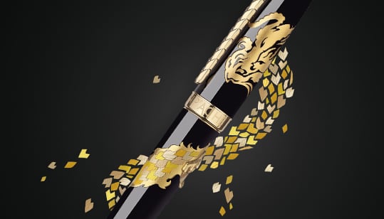 DRAGON MARQUETERIE DE PAILLE
