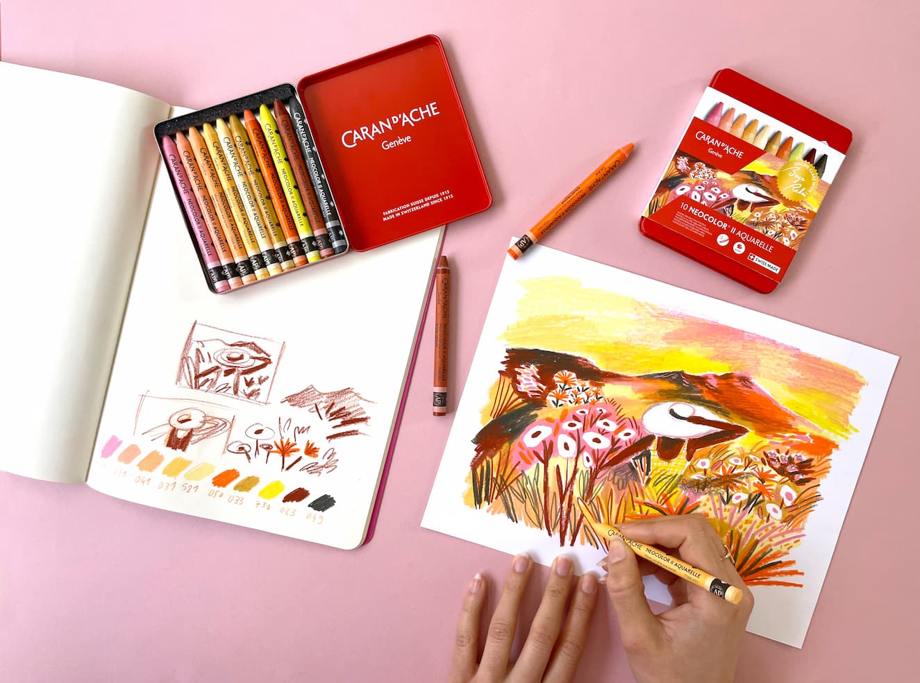 box patels in warm tones in collaboration with beya rebai