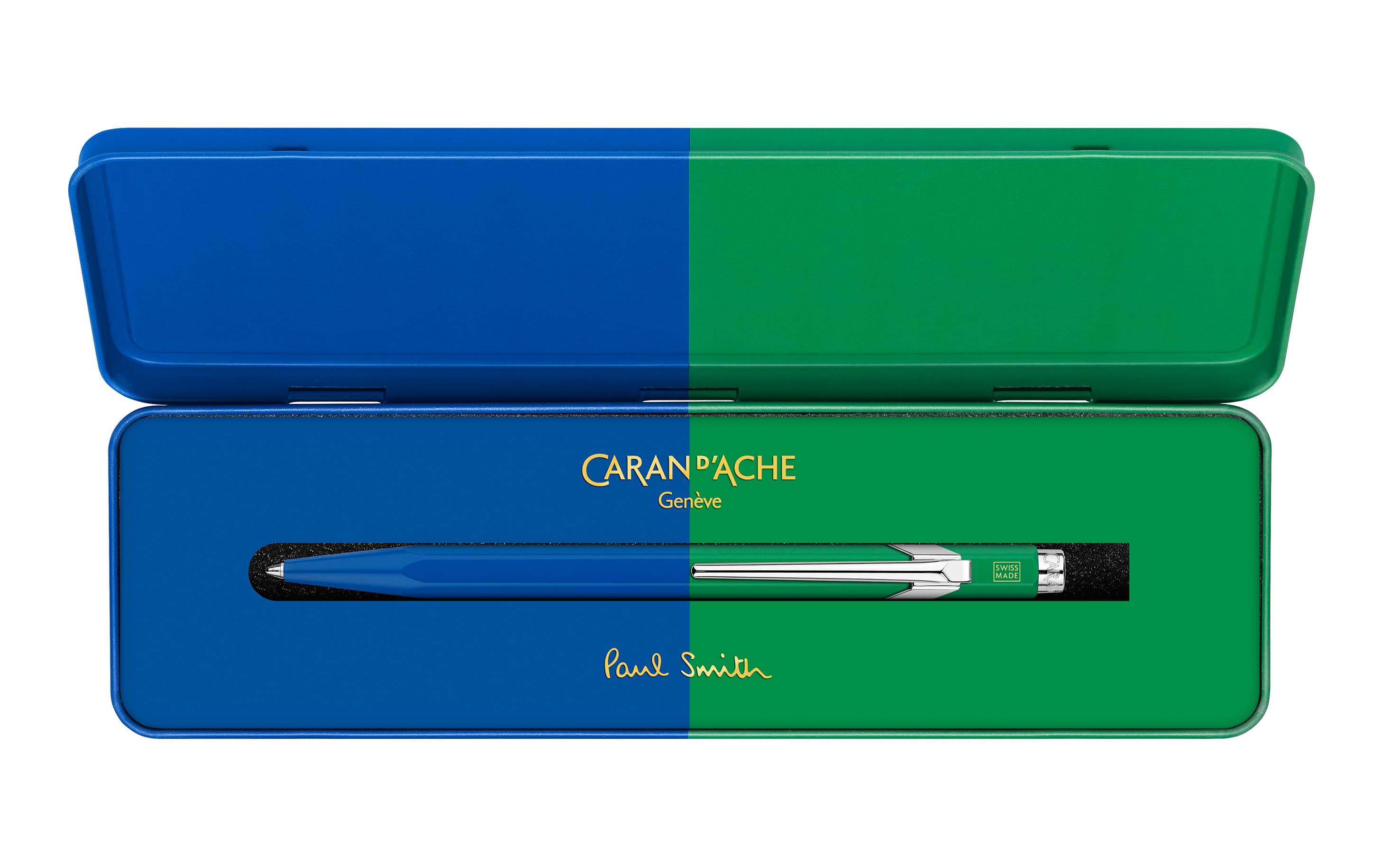 ballpoint pen 849 collaboration paul smith fourth edition colours cobalt and emerald in its metal case