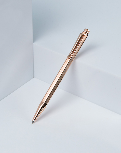 ECRIDOR™ CHEVRON Rose-Gilded Ballpoint Pen