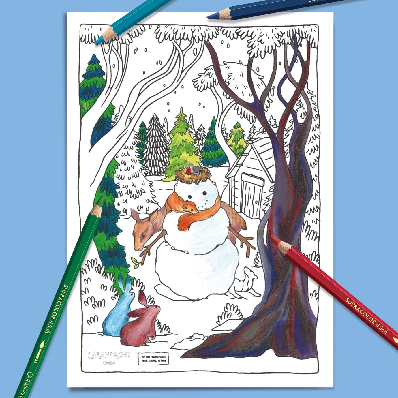 クリスマスの塗り絵を楽しもう