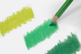 Choosing a box of colored pencils