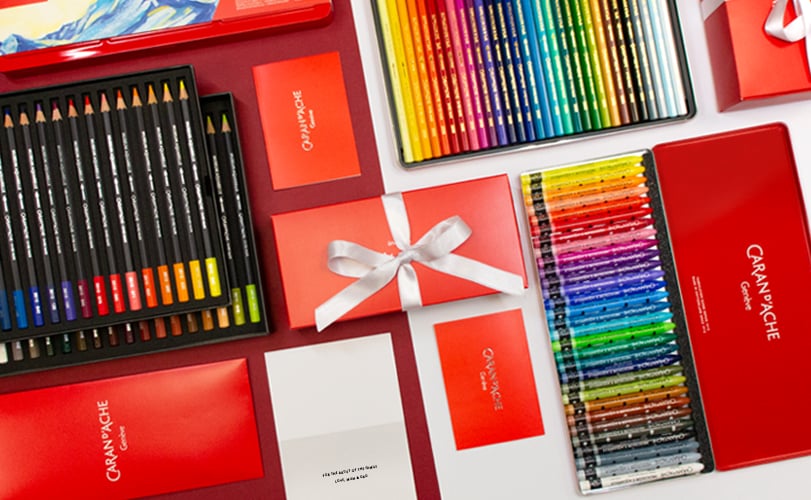 writing of the alphabet with the chromatics divine inkwell and a fountain pen