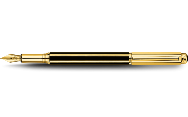 Gold-plated VARIUS CHINA BLACK fountain pen