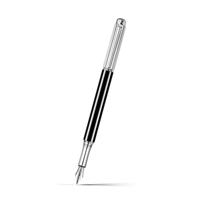 Silver-Plated, Rhodium-Coated VARIUS™ CHINA BLACK Fountain Pen F