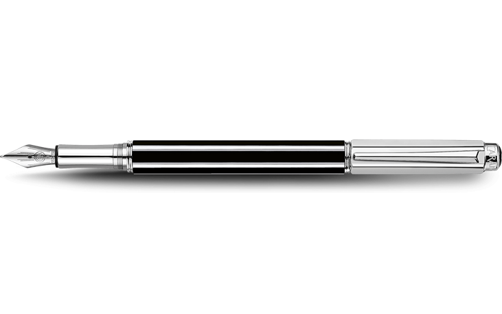 Silver-Plated, Rhodium-Coated VARIUS™ CHINA BLACK Fountain Pen F