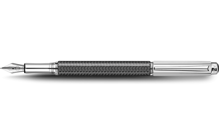 カランダッシュ バリアスカーボン バリアス カーボン シルバープレート＆ロジウムコート 万年筆