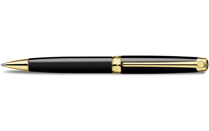 カランダッシュ レマン エボニブラック ゴールドプレート 限定】レマン エボニブラック ゴールドプレート ボールペン ブラックと