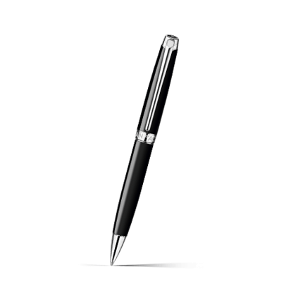 Stylo Plume Et étui Balmain Damier Noir Argenté - Ensemble Avec Boîte D'origine