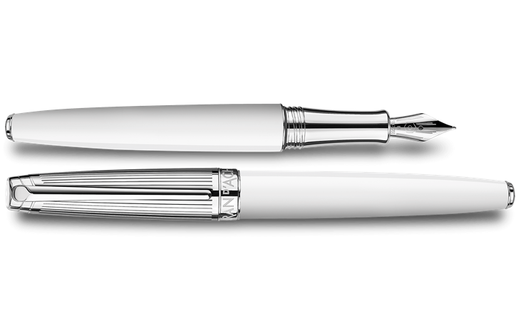 レマン バイカラー ホワイト シルバープレート＆ロジウムコート 万年筆