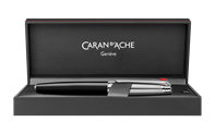 Stylo Plume LÉMAN BICOLOR Noir Argenté Rhodié
