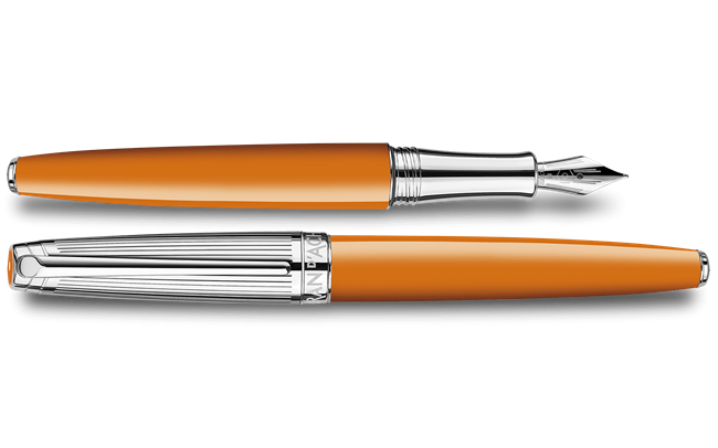 レマン バイカラー サフラン シルバープレート＆ロジウムコート 万年筆