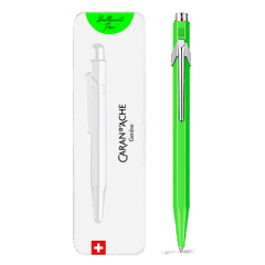 849™ ポップライン 蛍光グリーン ボールペン、ケース付き