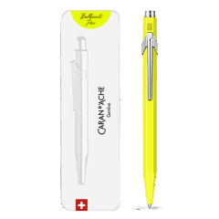 849™ ポップライン 蛍光イエロー ボールペン、ケース付き