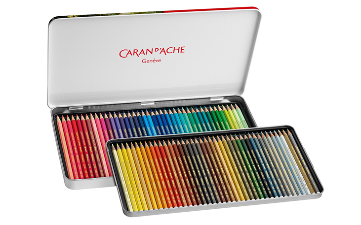新品CARAN D'ACHE 80 PRISMALO カランダッシュ　水彩色鉛筆 プリズマロアクアレル – 80色セット 1931から続く、豊かな色彩と感動の