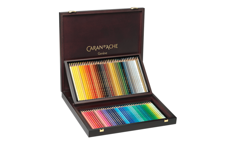 Wooden Box of 80 Colours PRISMALO™ Aquarelle | Caran d'Ache BE