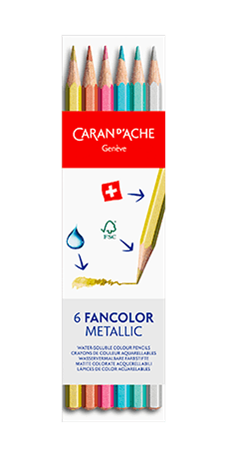 ファンカラー - 色鉛筆 メタリック6色セット