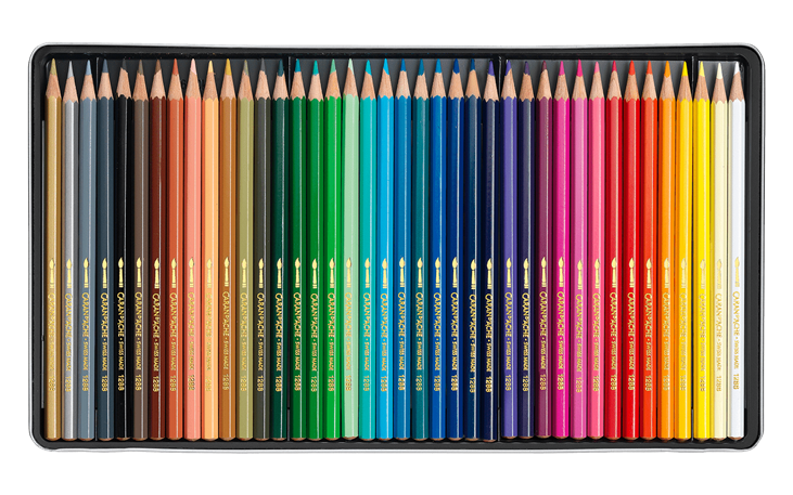Matite Morbide Acquerellabili Caran D'Ache FANCOLOR - Set Da 30 Colorate Per Disegno E Tecnica Mista