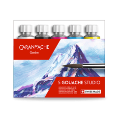 Box of 5 Tubes of Paint GOUACHE STUDIO 10 ml