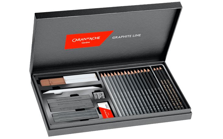 Caran d'Ache GRAFWOOD 鉛筆 15本セット Box of 15 Hardness Degrees GRAPHITE LINE | Caran d'Ache US