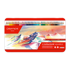 CARAN D'ACHE Crayon de couleur PRISMALO Aquarelle, 80 pièces
