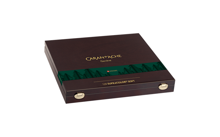 Wooden Box of 120 Colours SUPRACOLOR™ Aquarelle | Caran d'Ache CH