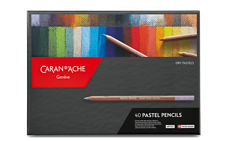 カランダッシュ　CARAN d'ACHE パステルペンシル 40色セット パステルペンシル 40色セット テクニックが広がるなめらかなパウダー