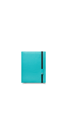 LÉMAN TURQUOISE leather notebook A5