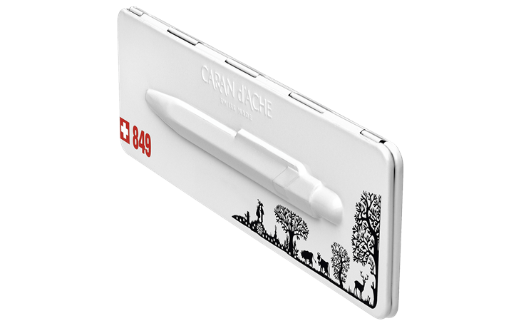 筆記具 carandache 849™ PAPERCUT Ballpoint Pen, with Holder | Caran d'Ache US