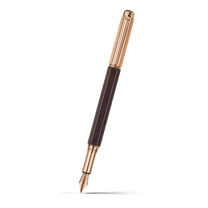 バリアス エボニー ローズゴールドプレート 万年筆 ゴールドの洗練と