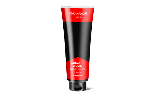 Tube 450 ml Gouache Studio Schwarz