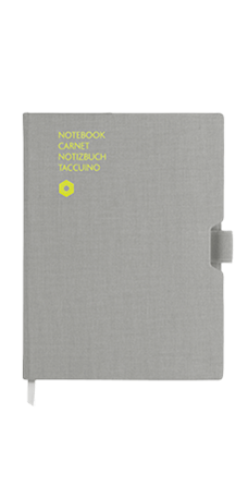 849 ノートA5 キャンバス地-グレー