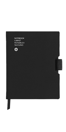 849 ノートA6 キャンバス地-ブラック