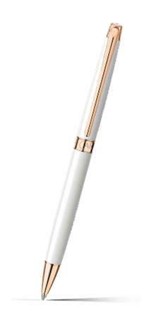 White Rose Gold LÉMAN™ SLIM Ballpoint Pen