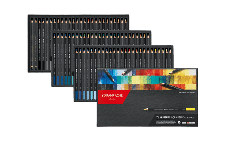 カランダッシュ ミュージアムアクアレル 水溶性色鉛筆 76色セット ミュージアムアクアレル 水溶性色鉛筆 76色セット | Caran d'Ache JP
