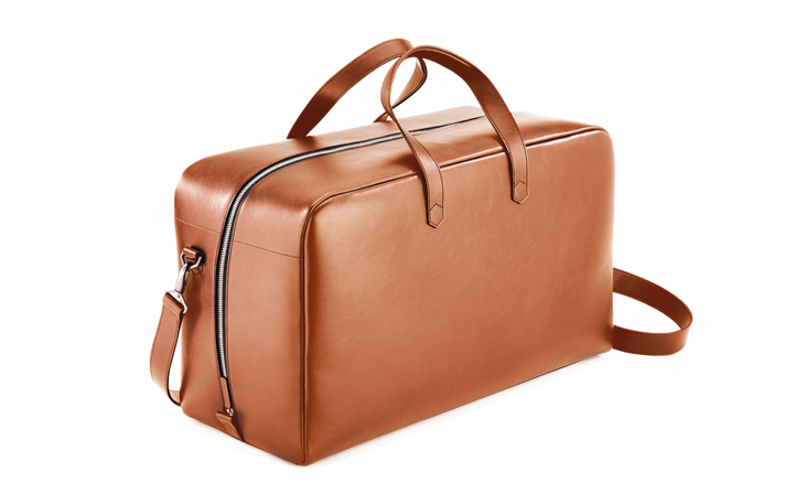 BEIGE LEATHER WEEKEND TRAVEL BAG | Caran d'Ache BE