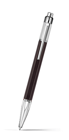 Kugelschreiber VARIUS EBONY versilbert und rhodiniert