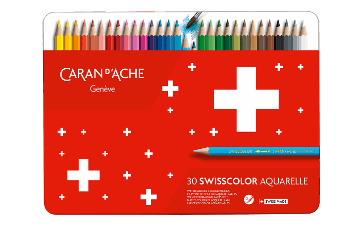caran d'ache 油性 色鉛筆 30色 スイスカラー 水溶性色鉛筆 30色 | Caran d'Ache JP