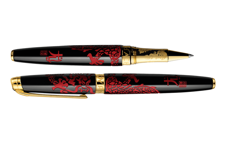 Stylo Roller Jinhao Regent Le Dragon - Gravure Et Estampillage, Plaque Or, Recharge Fournie