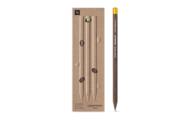 Caran d'Ache Nespresso BP　E1/E2/E3　3本セット e_set-swiss-wood-3-crayons-