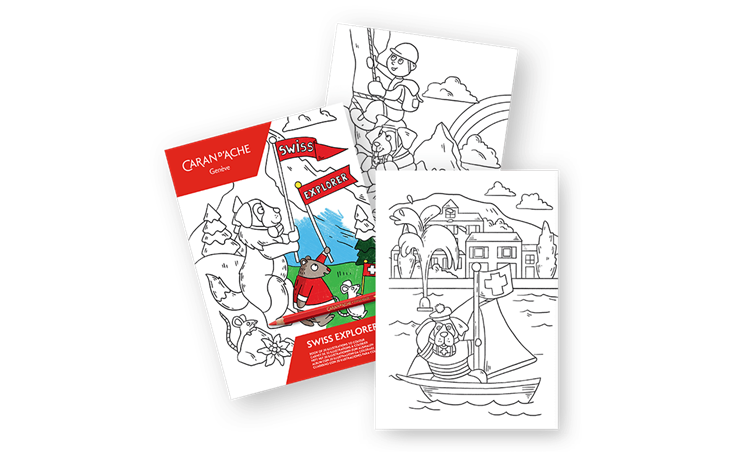 Caran d'Ache SWISS EXPLORER 塗り絵セット SWISS EXPLORER Colouring Book | Caran d'Ache BE