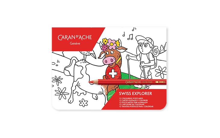 SWISS EXPLORER Colouring Postcards | Caran d'Ache BE