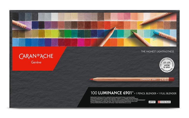 CARAN D'ACHE LUMINANCE 6901 100色セット Caran d'Ache : Luminance 6901 : Colour Pencil : Cardboard Set of