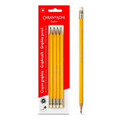 Set mit 4 Graphitstiften HB mit Radiergummi