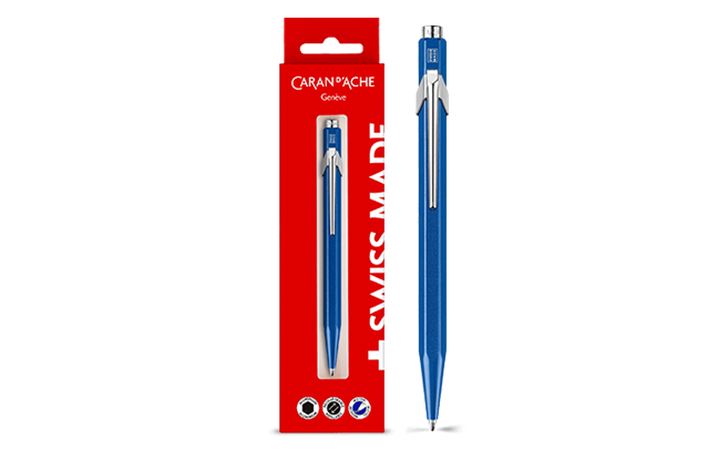 めるたん 849 ギフトパッケージ メタル-X ブルー ボールペン | Caran d'Ache JP