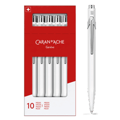 Box 10 Kugelschreiber 849 CLASSIC LINE weiss