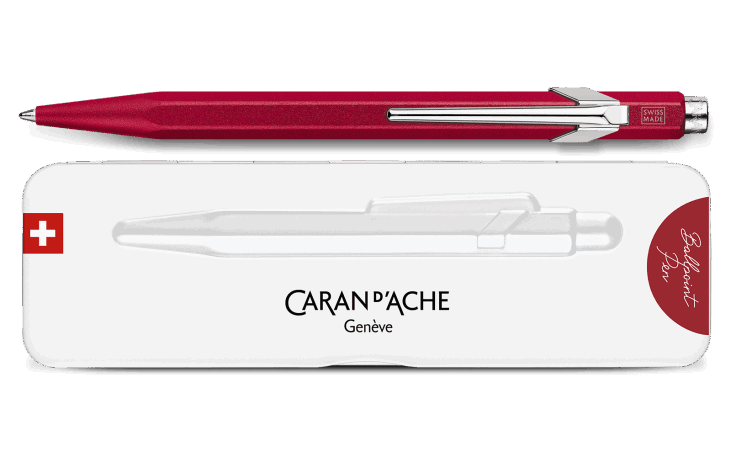 849™カラーマットX レッド ボールペン スリムパック入 | Caran d'Ache JP