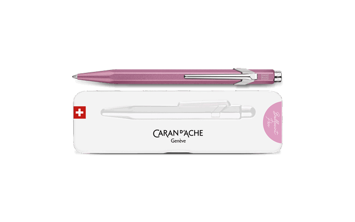 Caran d'Ache Balpen 849 Colormat-x in de kleur violet met etui, 0849.605, 1 stuk (1 stuk