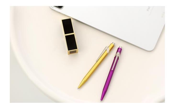 Stylo Bille 849 Colormat-X Violet Caran d'Ache - Finition satinée